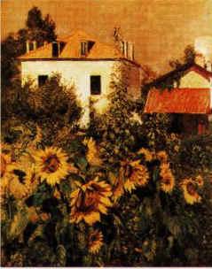 Gustave Caillebotte Sunflowers, Garden at Petit Gennevilliers Spain oil painting art